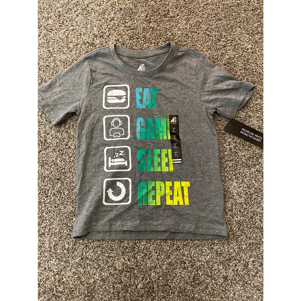 ADTN Boy's Grey Gaming T-shirt - Size 6